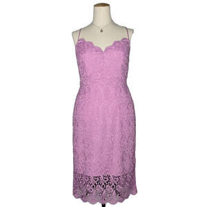 J. Crew Lilac Guipure‎ Lace Women's Strappy Mini Cocktail Dress SZ 6